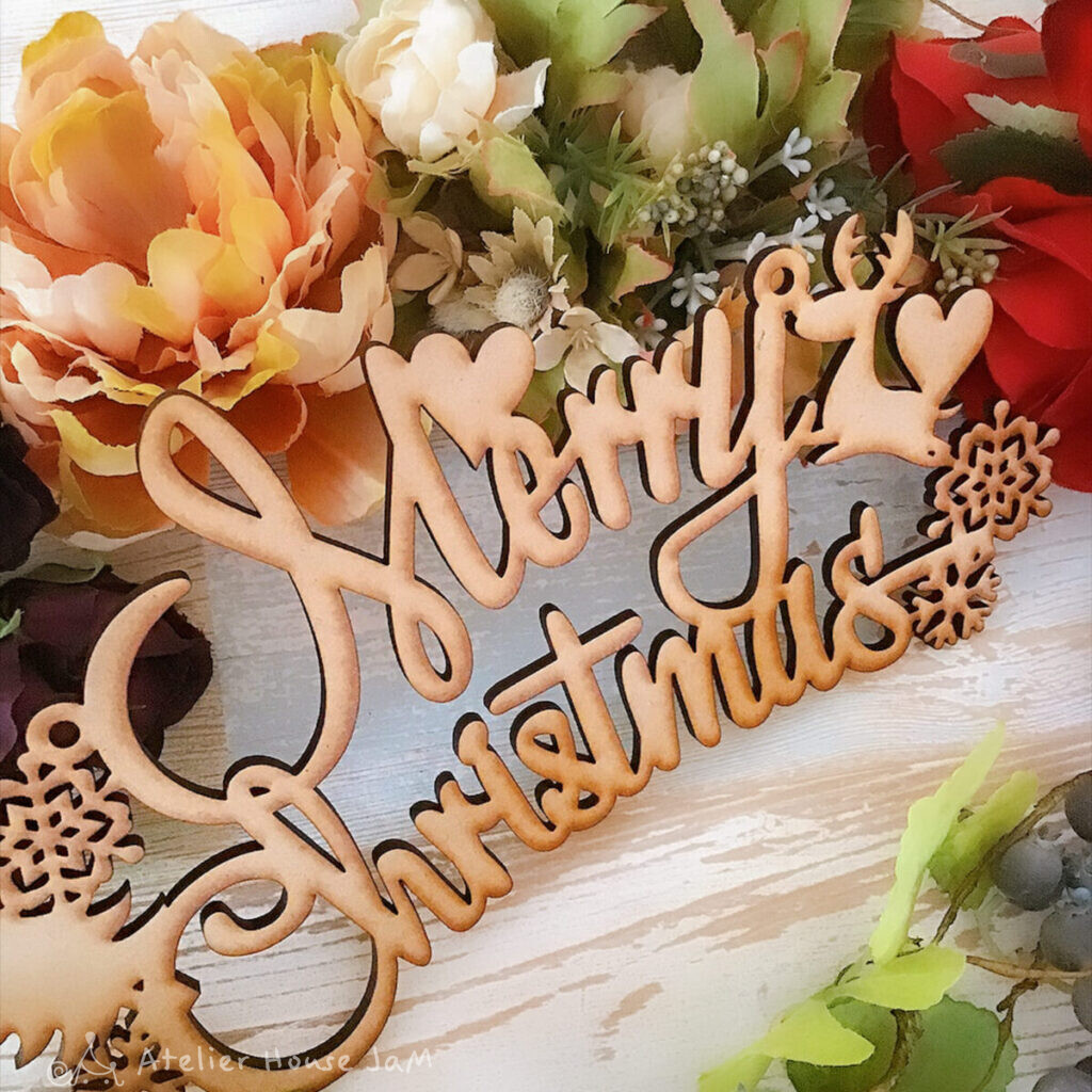 クリスマス文字プレートMerry Christmas